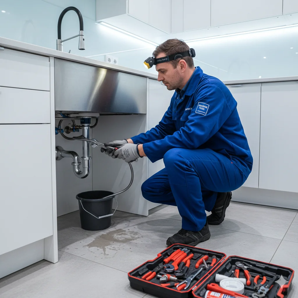 Débouchage professionnel d'évier par Sanitaire Rolle